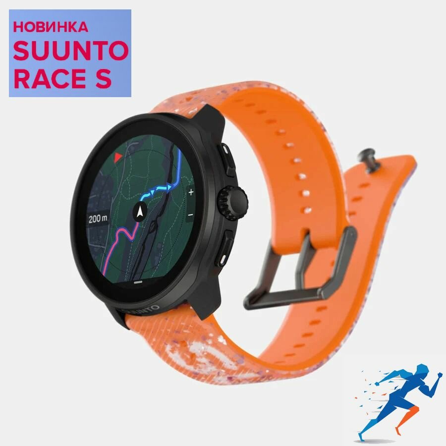 Умные часы Suunto Race S, AMOLED-экран, диаметр 45мм, водонепроницаемость, цвет Power Orange.