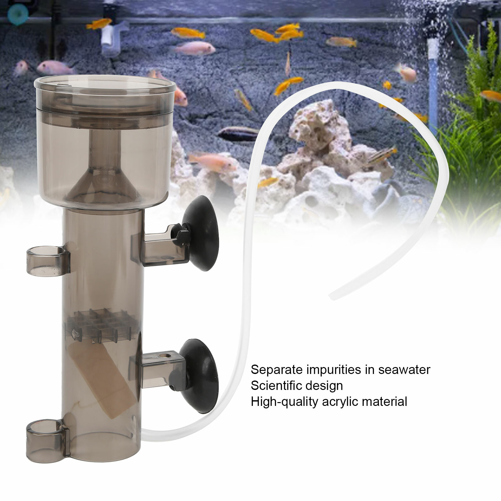 Аквариумный скиммер для протеинов, внутренний резервуар для воды, пневматический фильтр, скиммер для протеинов для морского аквариумаRS-4003