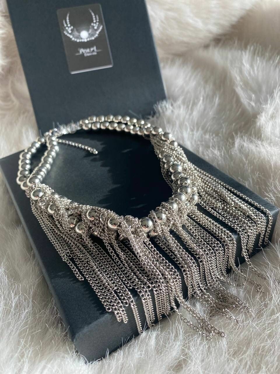 Колье Pearl Dawns, длина 37.5 см, серебристый металлик