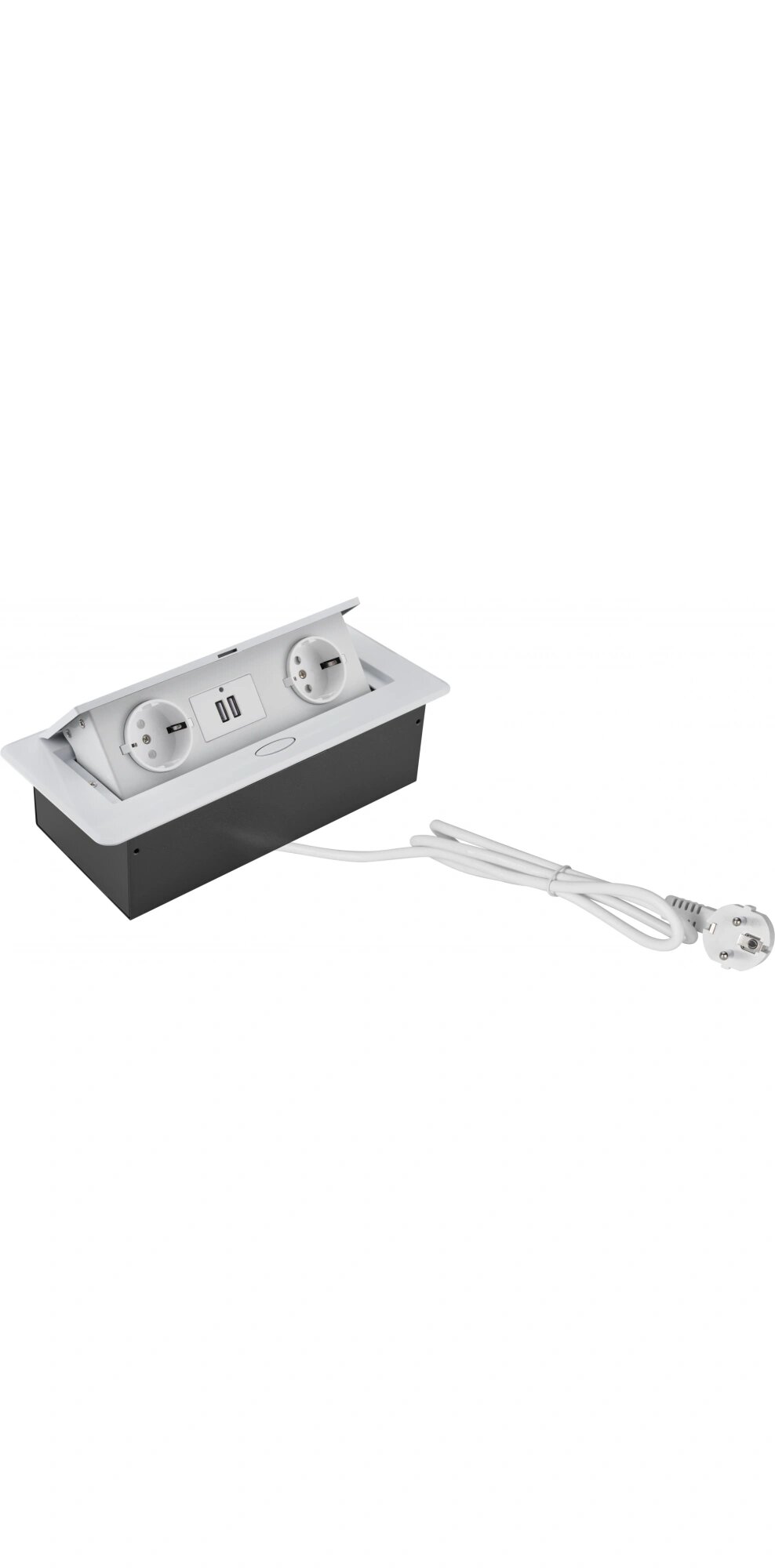 Розетка Cactus CS-SOCKET-EU/USBA-WH для столешницы белый