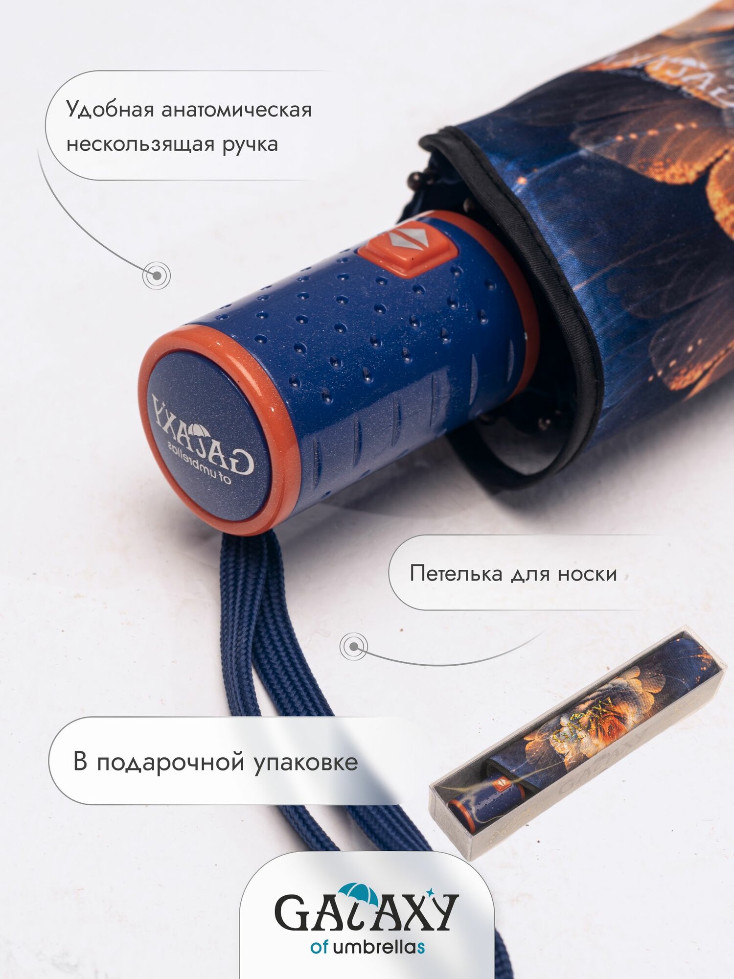 Зонт GALAXY OF UMBRELLAS, синий — фото 1