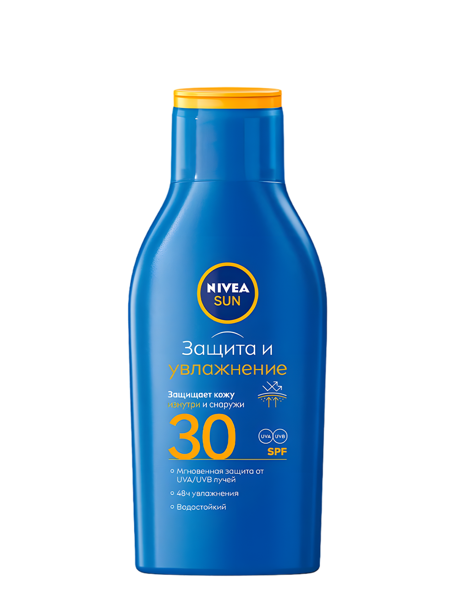 Картинки Солнцезащитный лосьон для тела SPF 30" Защита и увлажнение" Nivea Sun, водостойкий, 100 мл