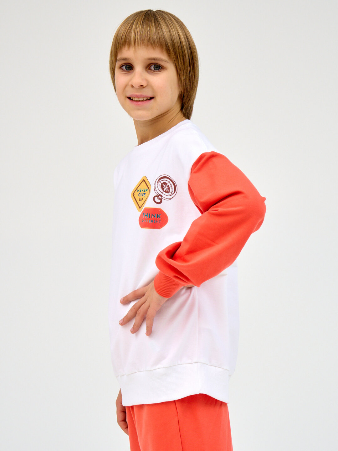 Свитшот neo, размер 146, коралловый — фото 1