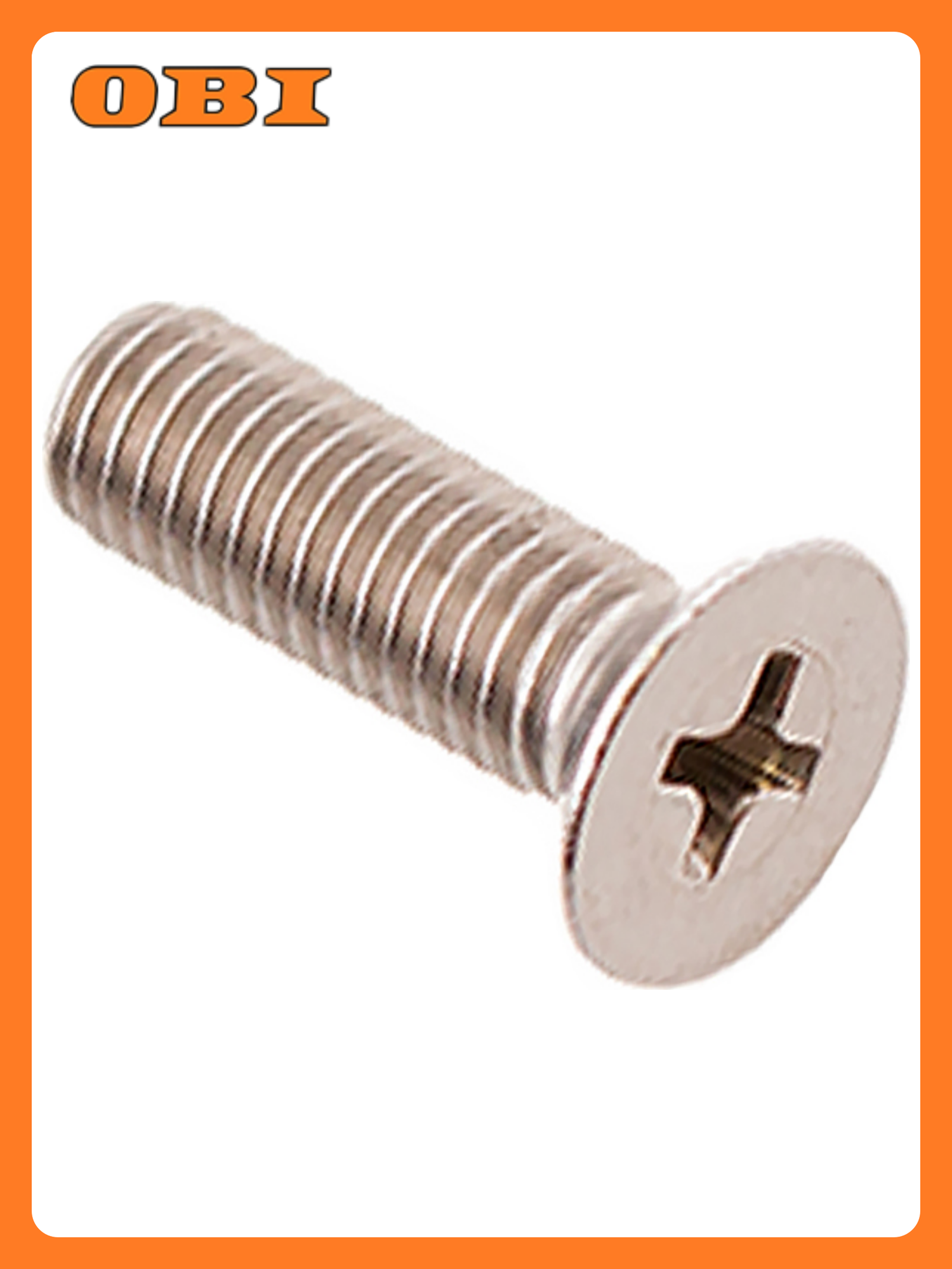 Винт FixBox DIN 965 нержавеющая сталь потайная головка серебристый 10шт