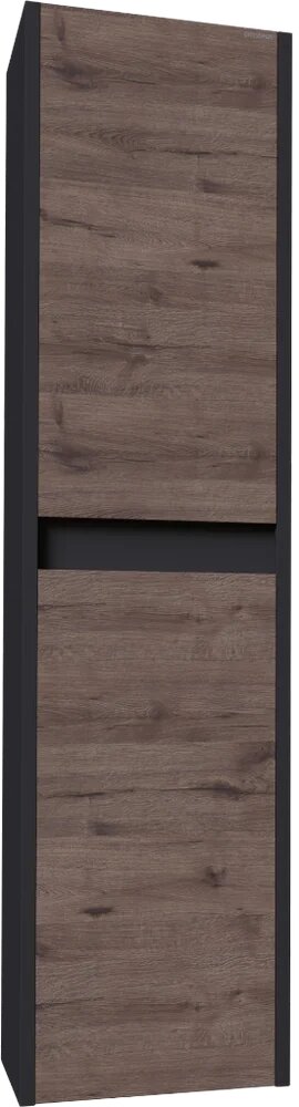 Шкаф-пенал для ванной Grossman Смарт 30 черный 30 см серый подвесной