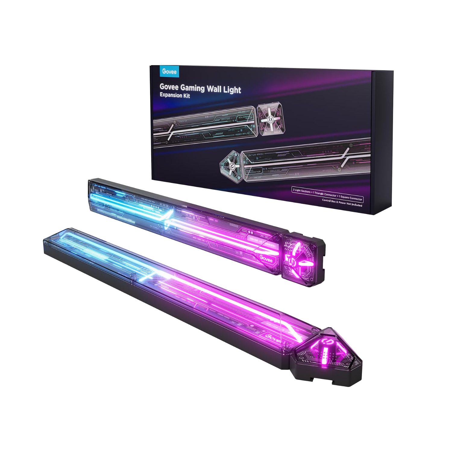 Набор настенных светильников Govee Gaming Wall Light Expansion Kit, 2 шт, RGBIC, Wi-Fi/Bluetooth