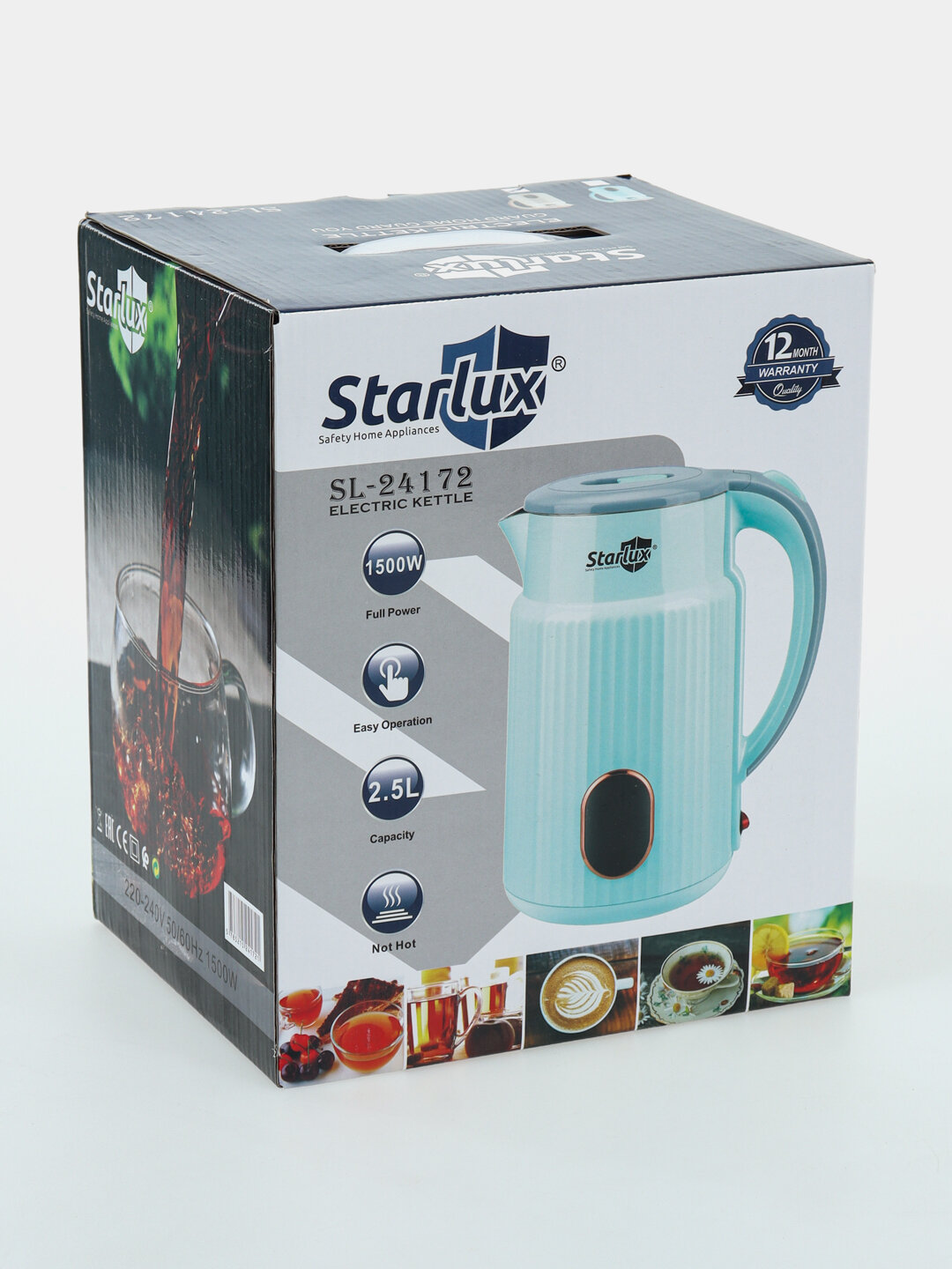 Электрочайник Starlux, 2-2,5 литра - Бежевый меланж — фото 1