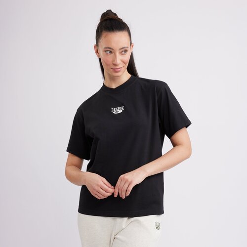 фото Футболка reebok classics relaxed fit tee, силуэт свободный, размер xs, черный