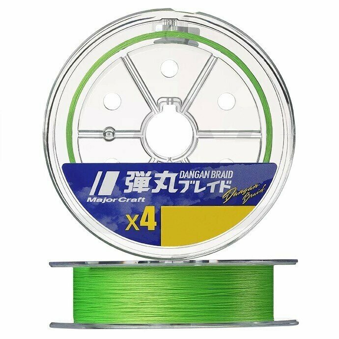 Шнур MAJOR CRAFT DANGAN BRADE X4 200m #0.6 12lb 4.8kg GREEN