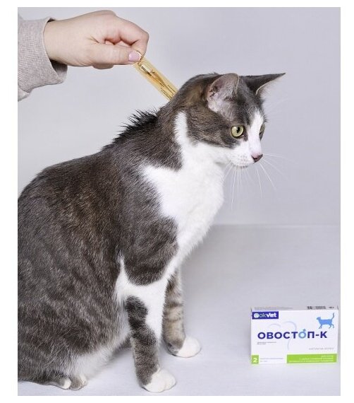 Капли Okvet Овостоп-К для котов, 1 мл, 2шт. в уп., 1уп.
