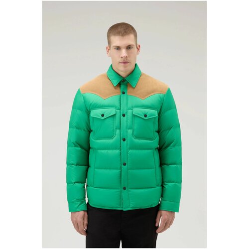 Пуховик Woolrich, размер S, зеленый