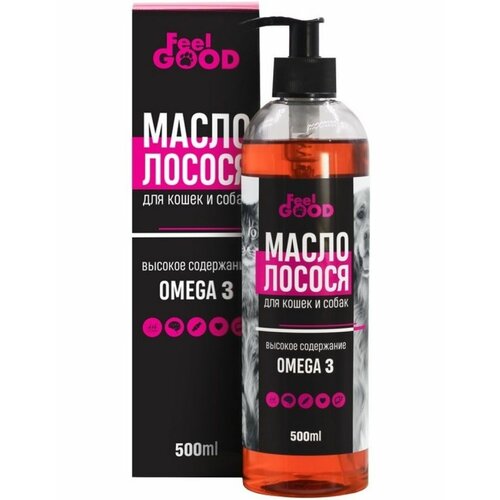 добавка в корм magic happy масло дикого лосося salmon oil 350 г 250 мл х 1 Кормовая добавка FeelGOOD Масло лососевое Омега 3 для кошек и собак 500 г 500 мл