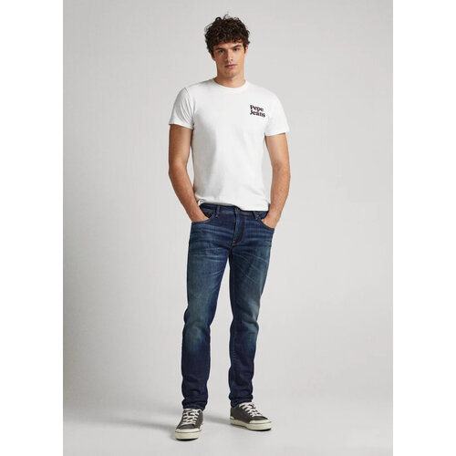 Джинсы зауженные Pepe Jeans, размер 30/32, синий джинсы зауженные pepe jeans размер 30 32 синий