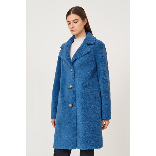 Пальто  Baon, демисезон/зима, силуэт прямой, удлиненное, размер S, синий