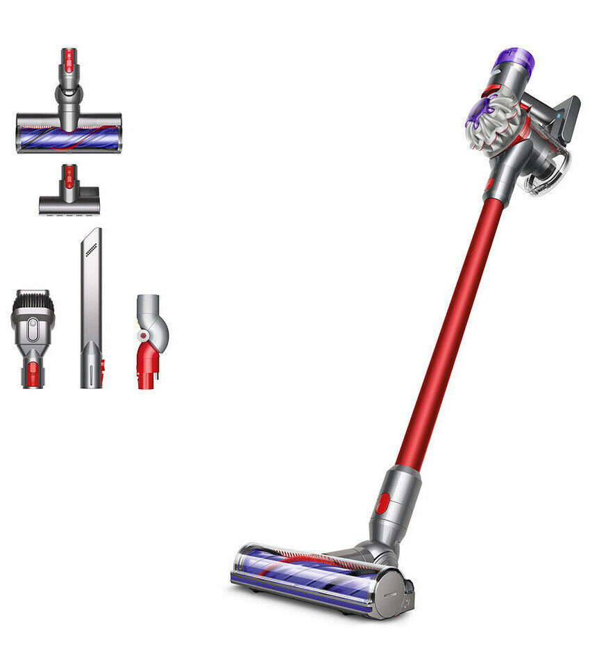 Пылесос Dyson V8 Extra HK, nickel/red