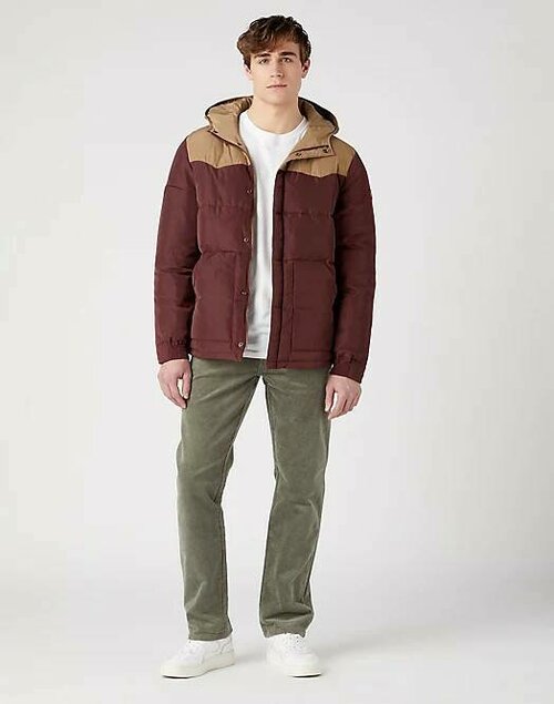 Куртка Wrangler, размер XXL, бордовый, коричневый
