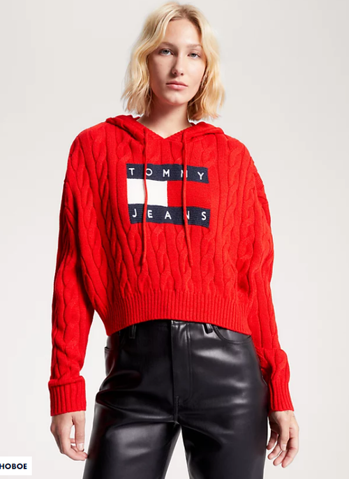 Худи TOMMY HILFIGER, размер L, красный