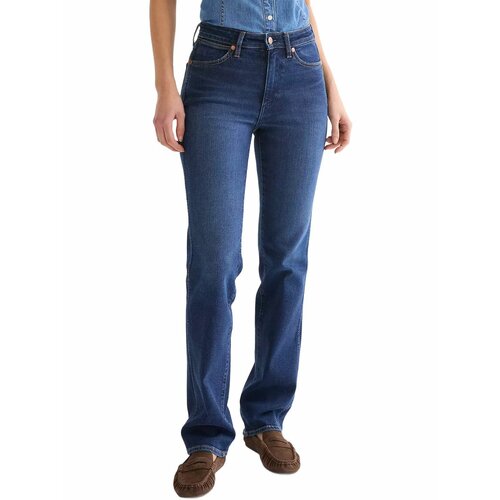 фото Джинсы wrangler women straight jeans, размер 29/32, синий