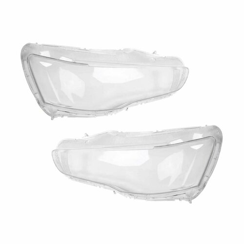 Стекла для фар MITSUBISHI Lancer X 2007-2017 (Комплект 2шт), стекла фар для Митсубиси Ланцер 10