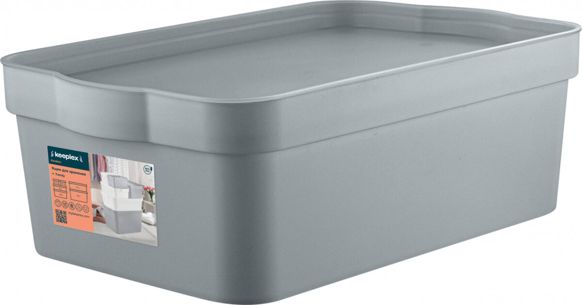 Ящик для хранения 60 л 32х211х11 см Keeplex Trendy серый топаз