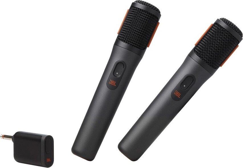 Беспроводные микрофоны JBL PartyBox Wireless Mic, 2 шт, для вокала и караоке, черный — фото 1