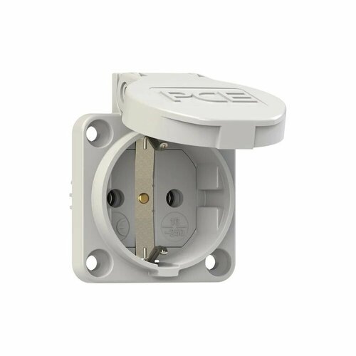 Встраиваемая розетка PCE сз 16a250v2peip54 подключение сзади 50x50 серая 105-0g 1355₽