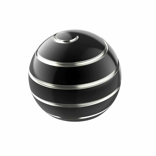 Металлический настольный волчок антистресс шар Иллюзия ЧерныйСеребристый 40 мм 899₽