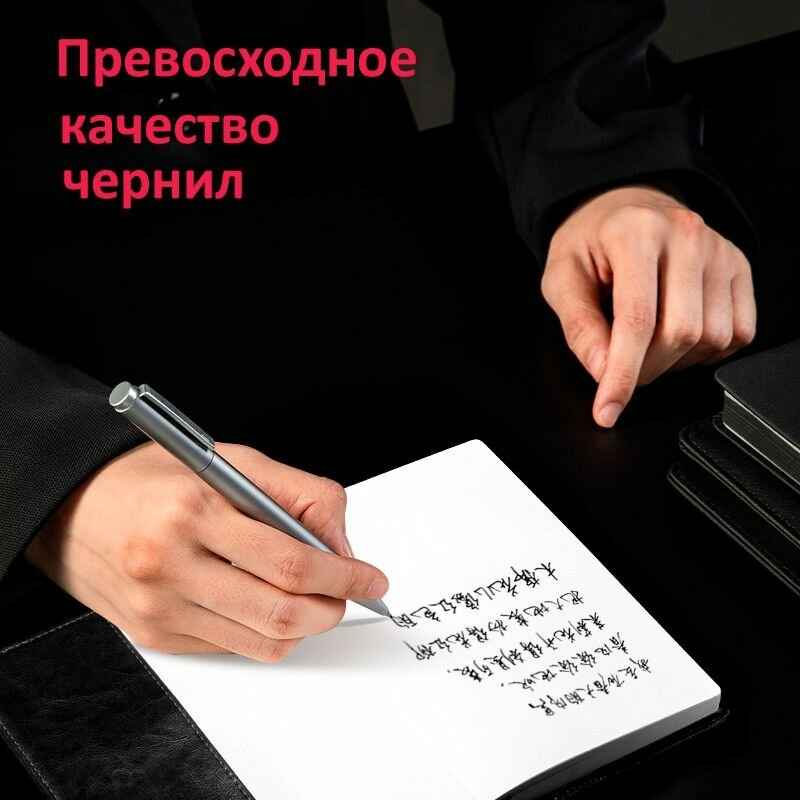 3d Ручки Xiaomi Ручка металлическая Xiaomi Deli. Японские гелевые чернила MiKuni. Ручка гелевая. Плюс 3 стержня в комплекте.