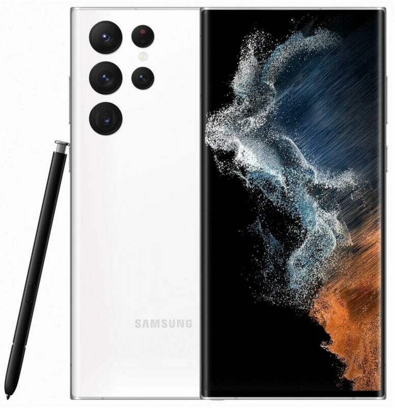 Смартфон Samsung Galaxy S22 Ultra 5G, 12/512Gb, nano SIM+eSIM, Phantom White