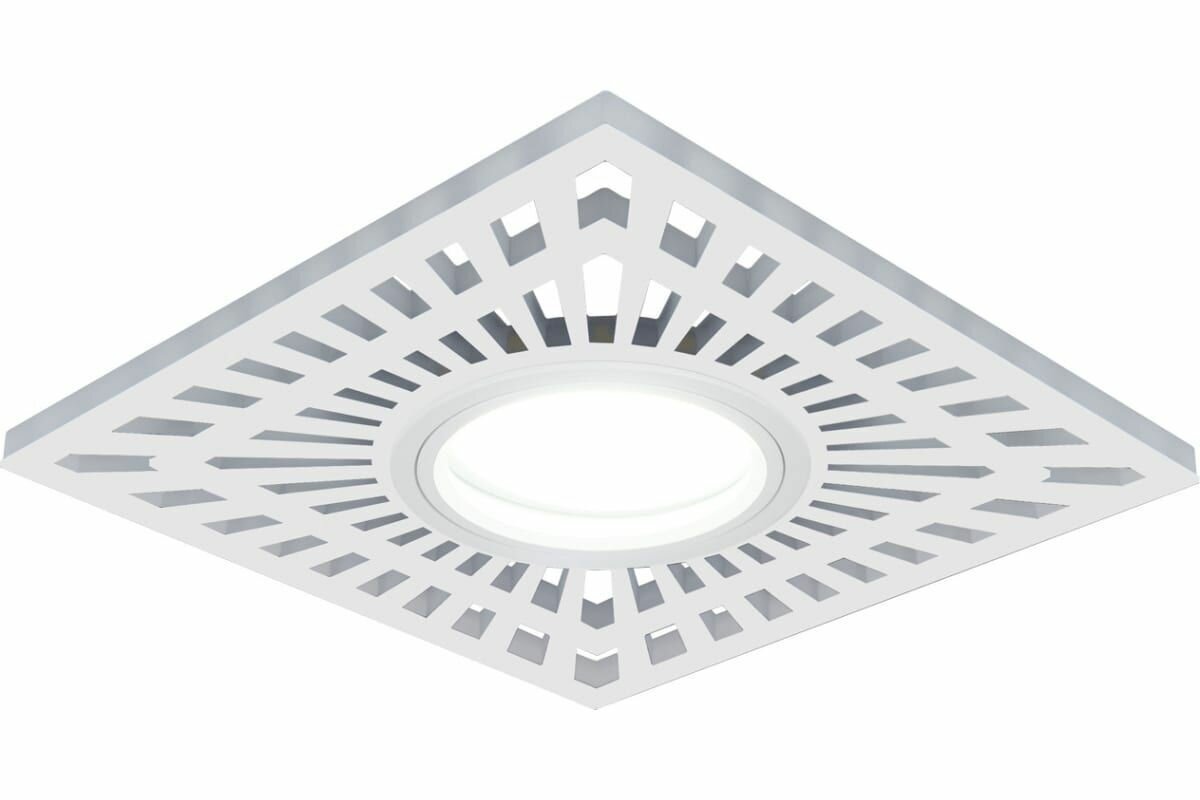 Встраиваемый светильник св/д GU5.3 3Вт LED 3000K Backlight квадрат белый BL127.