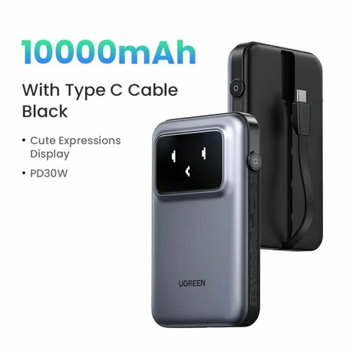 Повербанк, внешний аккумулятор Ugreen Uno 10000мАч 30W Black