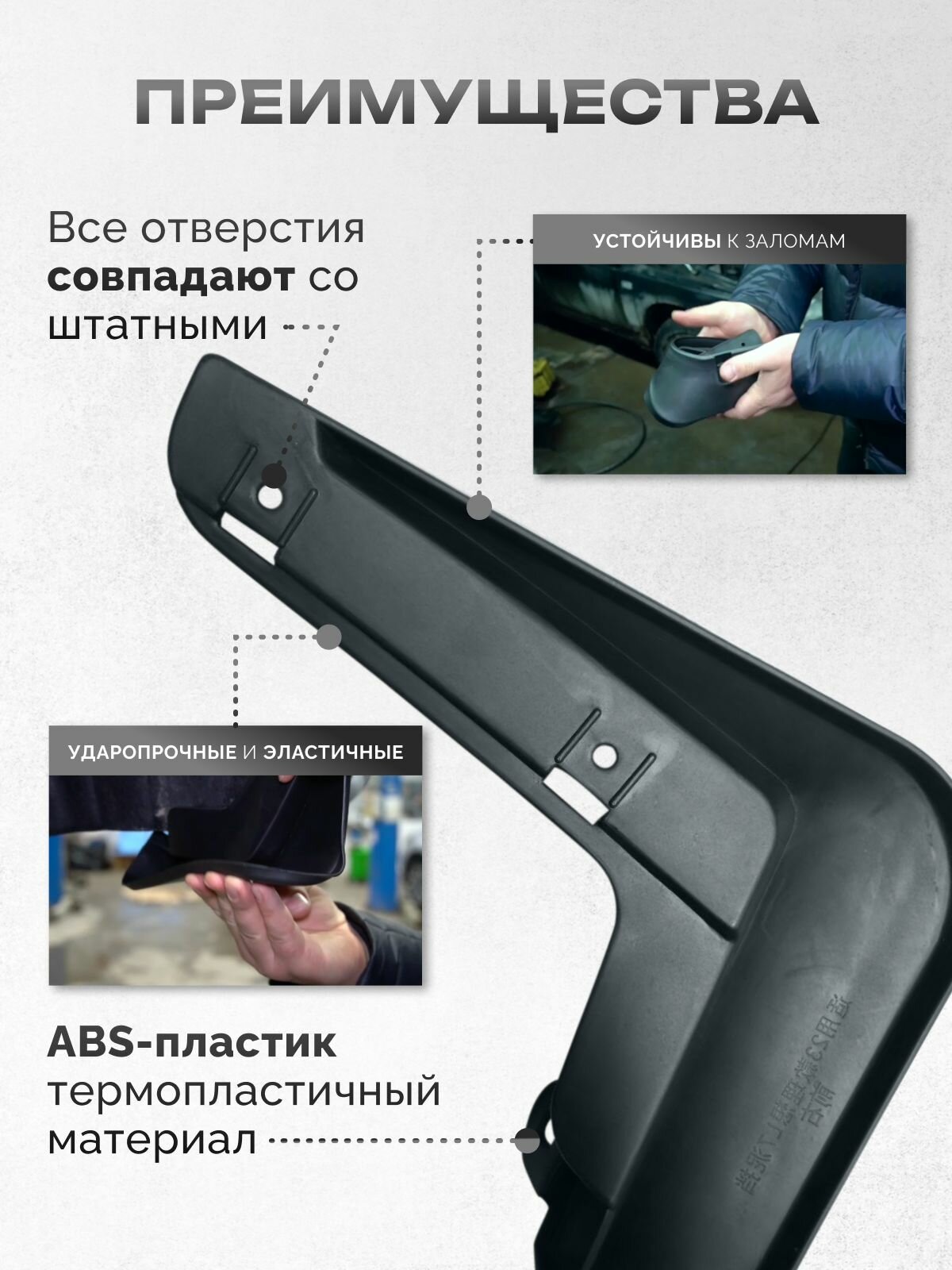 Брызговики Changan Uni T Чанган Юни Т аксессуары тюнинг для автомобиля — фото 1