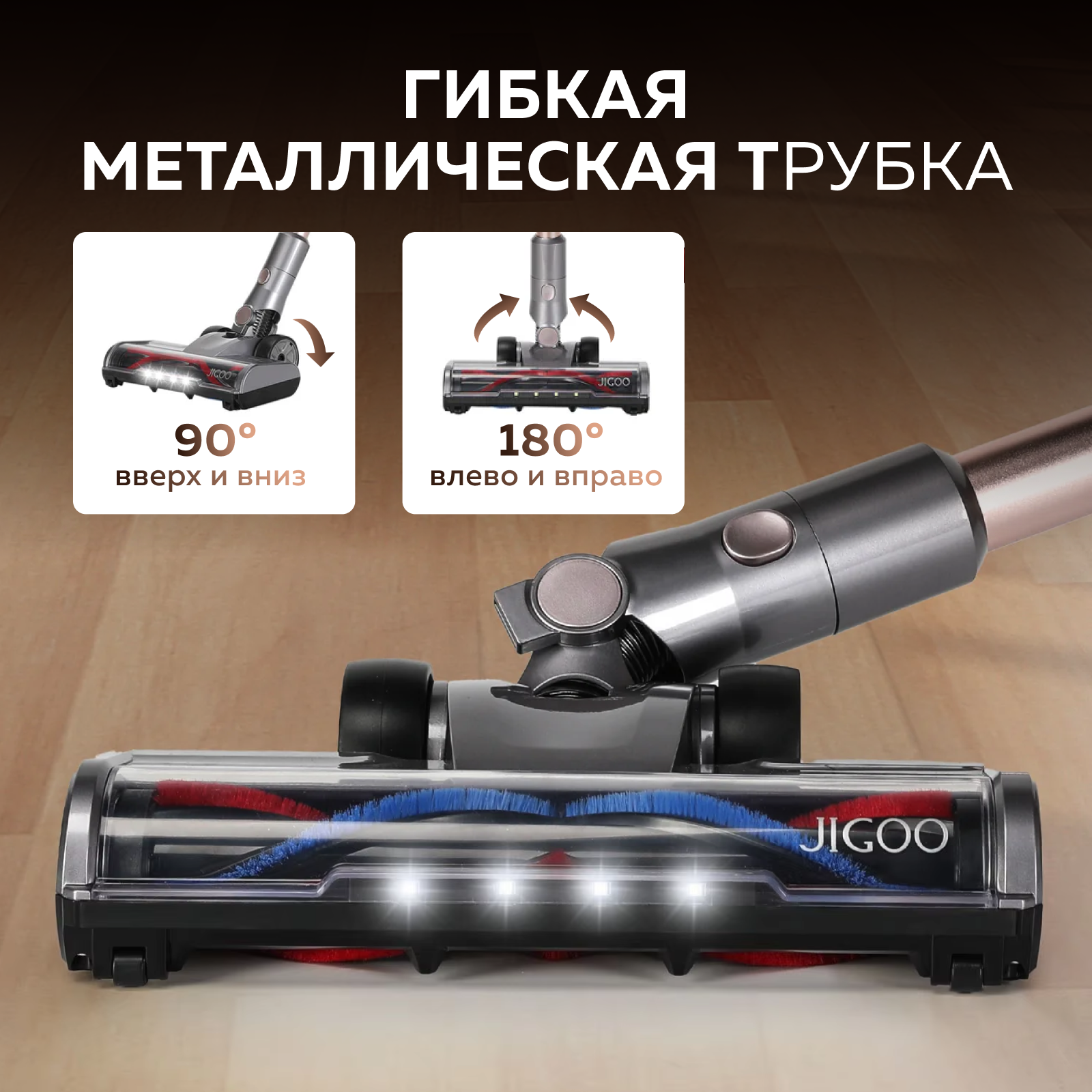 Беспроводной вертикальный пылесос Jigoo C300 (Grey) — фото 1
