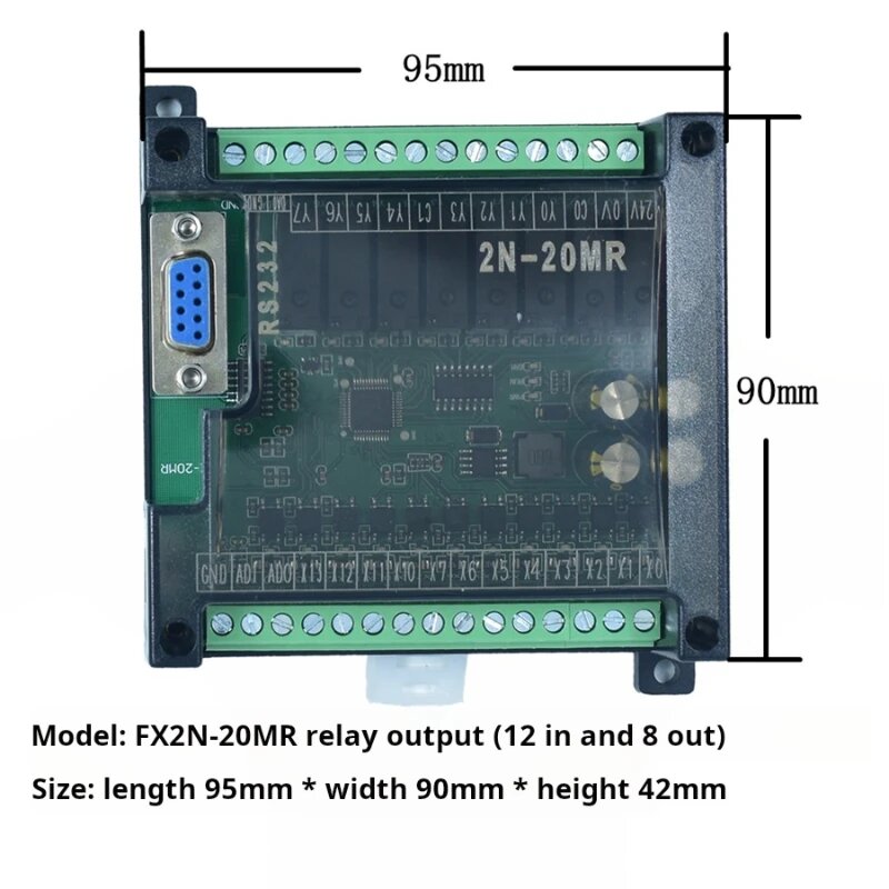 Программируемый логический контроллер Fx2n-10/14/20/24/32 MR/MT FX2N-20MR 2AD(0-10V)