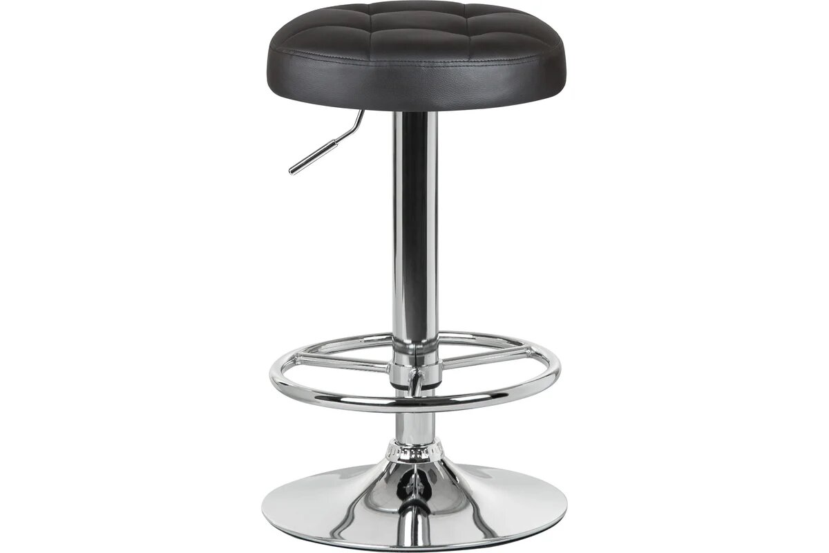 Табурет барный DOBRIN BRUNO (цвет сиденья черный, цвет основания хром) LM-5008_CH-M_EL-black