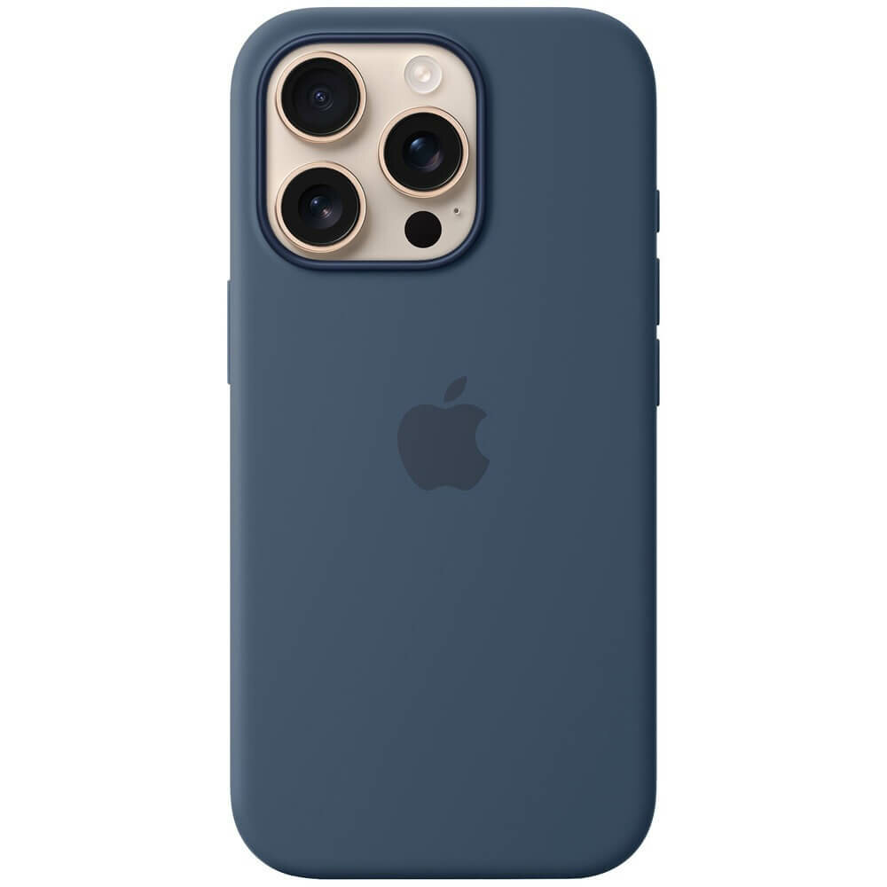 Чехол Apple Silicone Case with MagSafe для iPhone 16 Pro синий