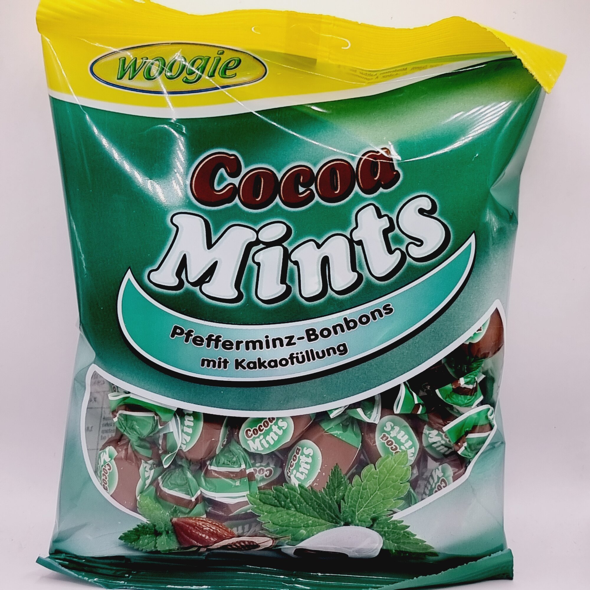 Карамель Woogie Cocoa Mints мята и какао 150 г (Австрия)