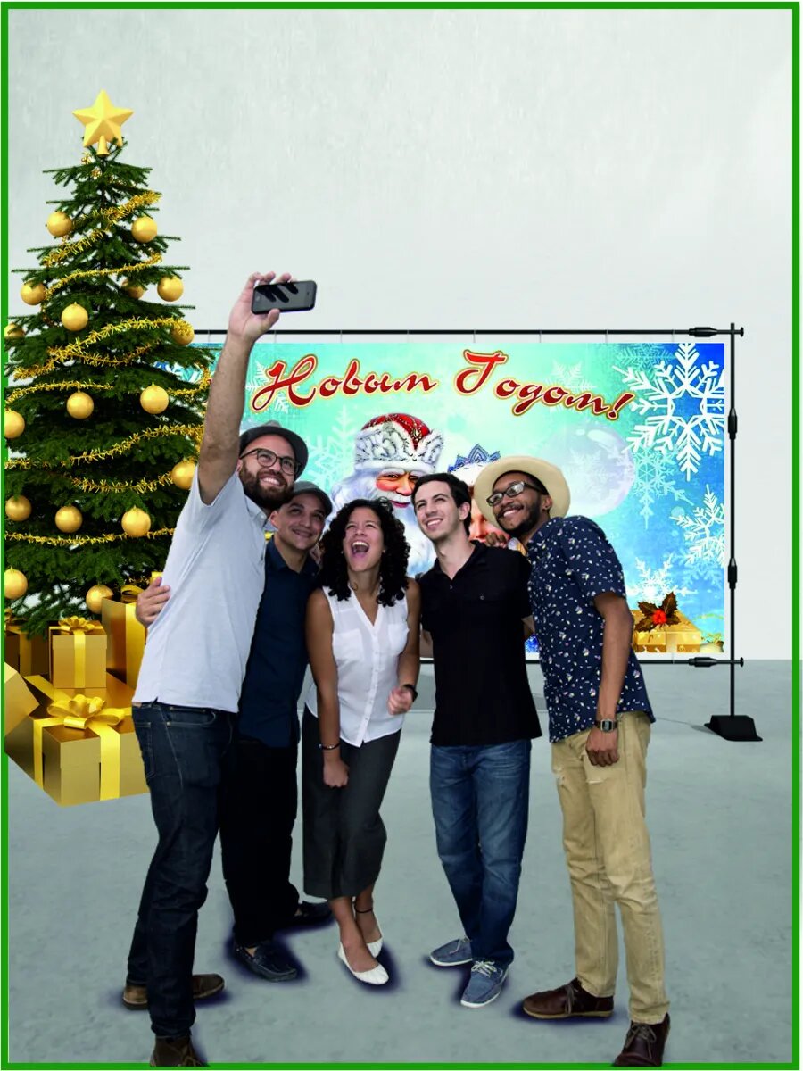 Баннер новогодний 1000 х 500 мм — фото 1