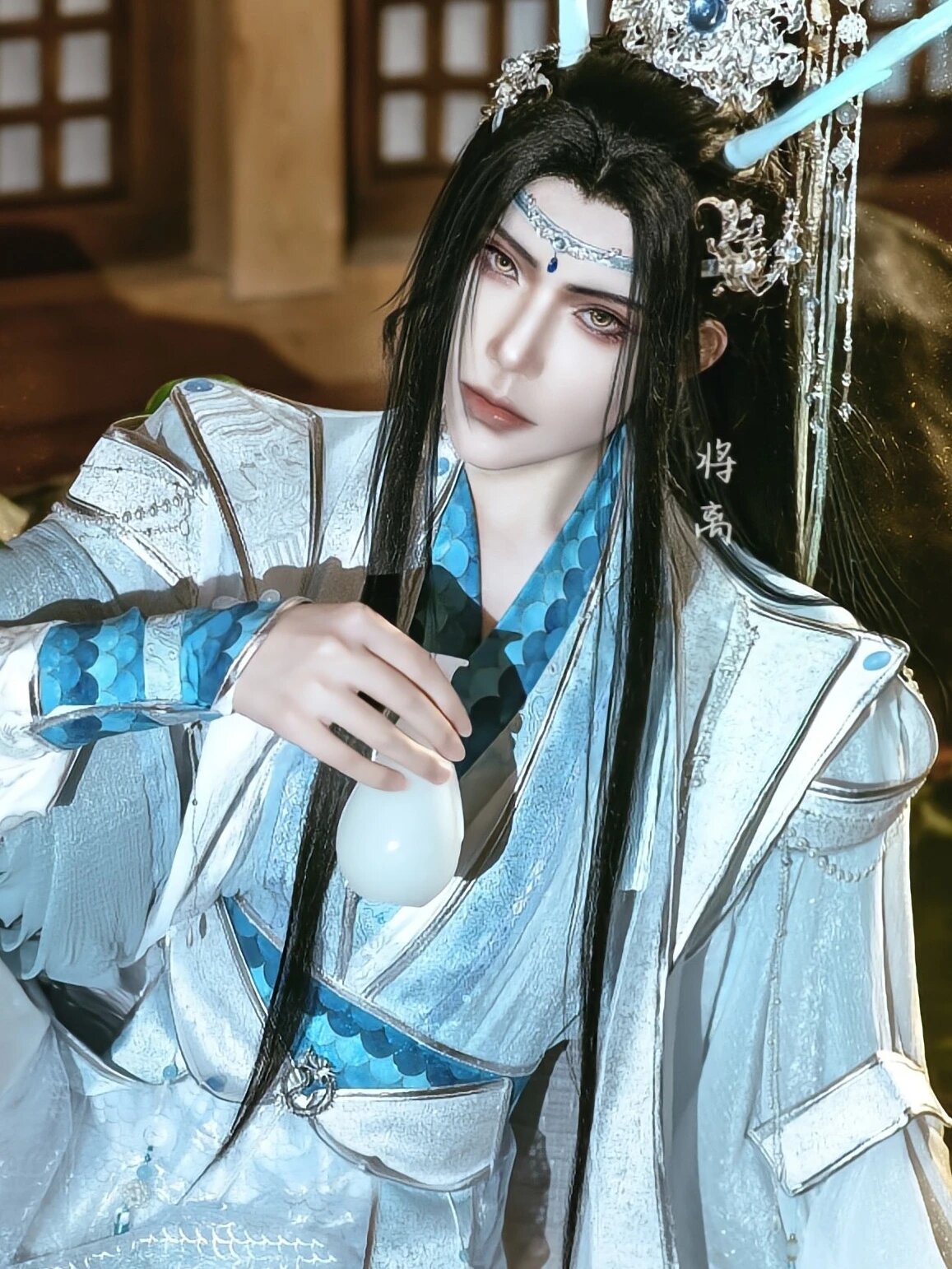 Lan Wangji Косплей костюм для взрослых, M, Унисекс