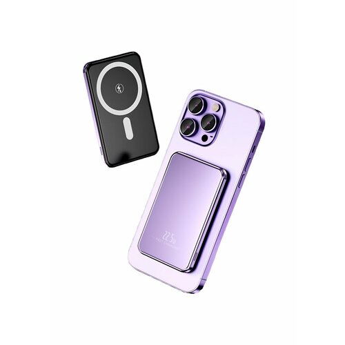 Повербанк MagSafe 5000 mah Внешний аккумулятор PowerBank для iPhone Android Быстрая проводная и беспроводная зарядка 225W Qi технология Алюминиевый корпус 199000₽