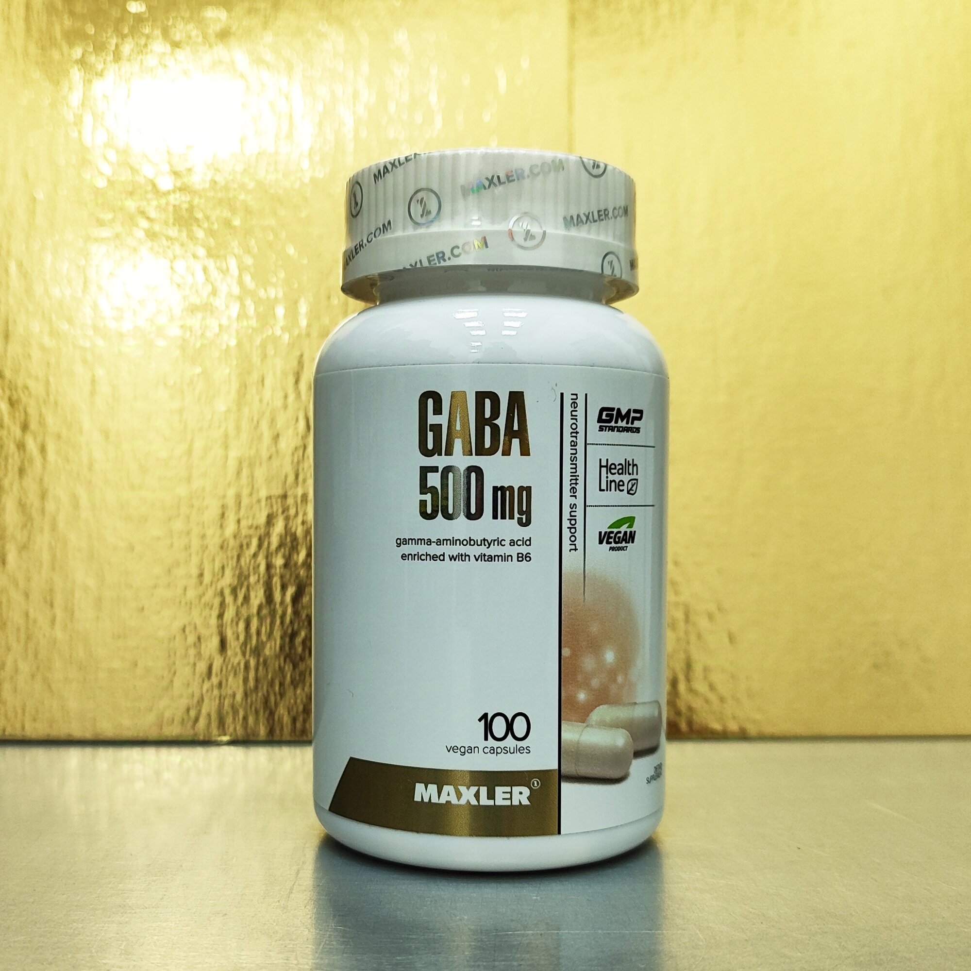 Витамины Бад ГАМК Гамма-аминомасляная кислота для нервной системы Maxler GABA 500 mg 100 капсул