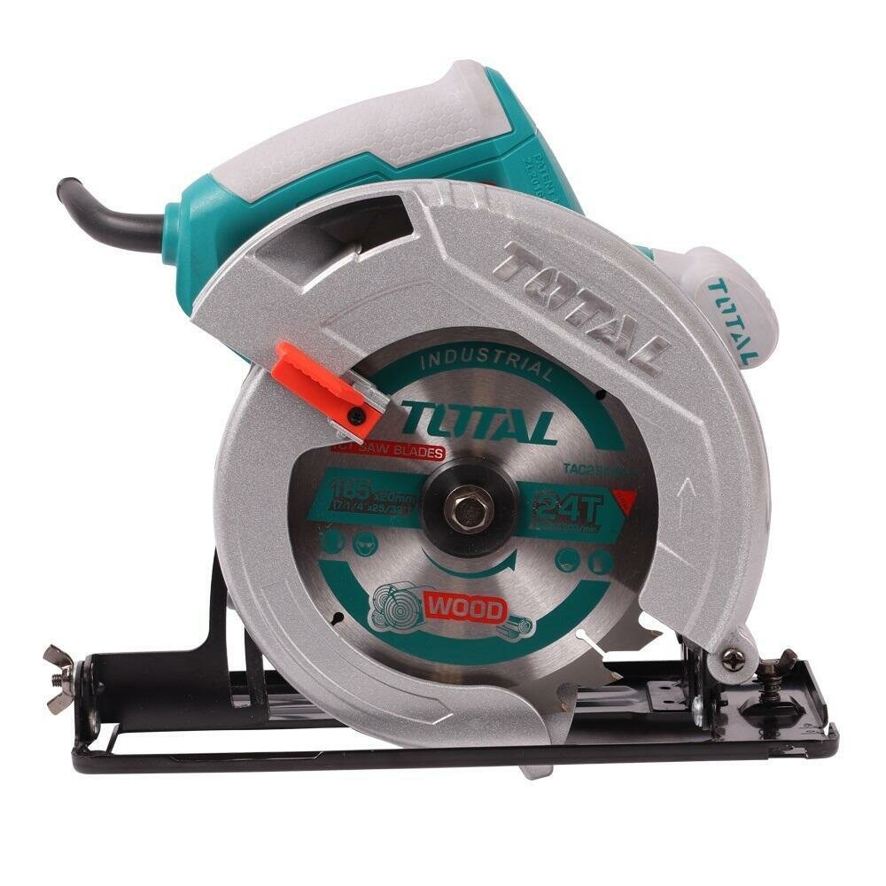 Циркулярная пила TOTAL TS11418526, мощность 1400 W, глубина пропила 65 мм, бирюзовая — фото 1