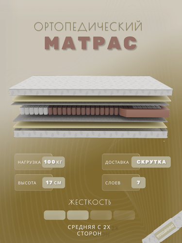 Изображение товара Матрас 120х170 ортопедический VitaSoon Balance Ck пружинный высота 17 см полутороспальный