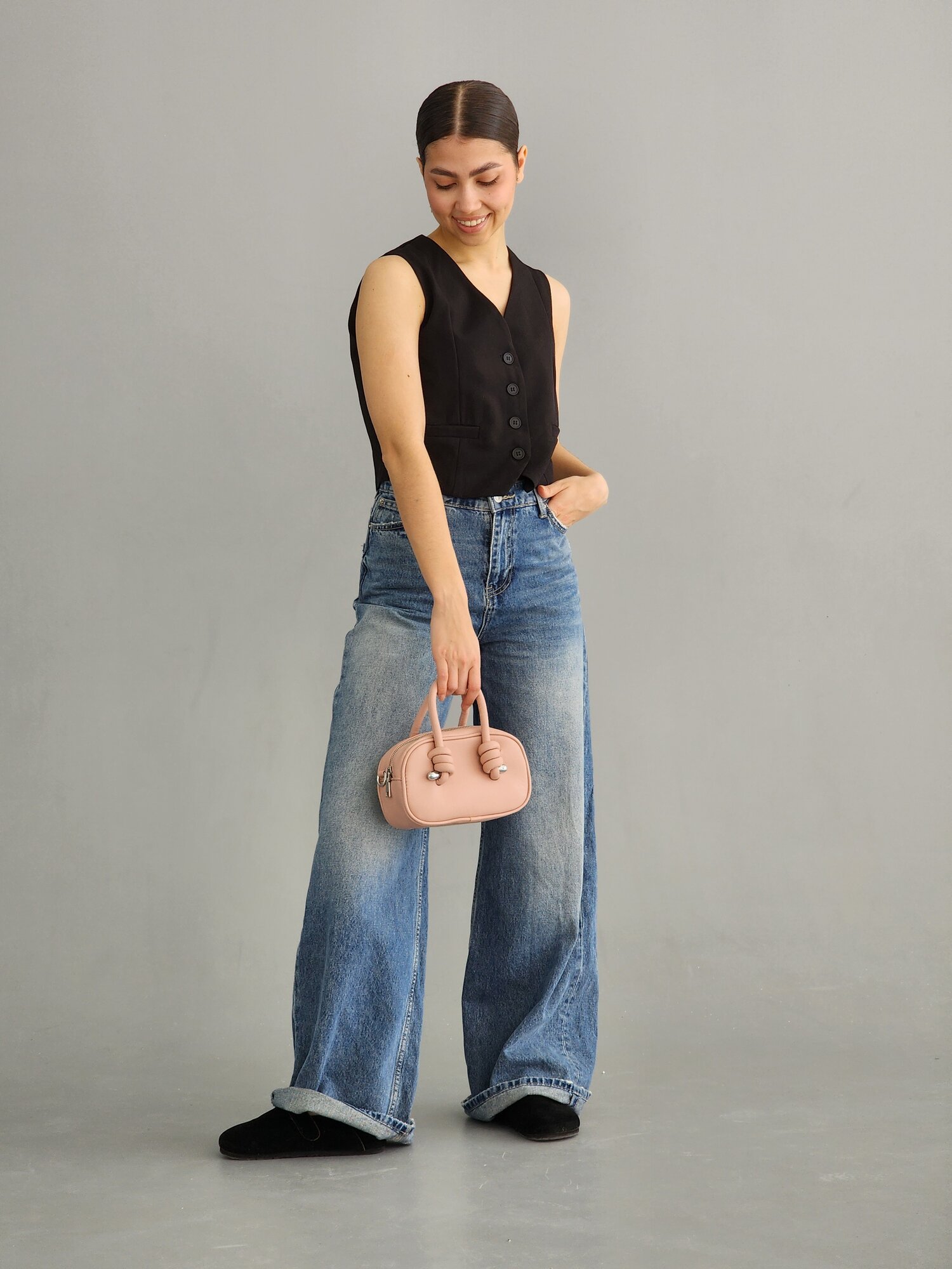 Сумка кросс-боди Evangelina May Сумка кросс-боди, фактура зернистая, розовый — фото 1