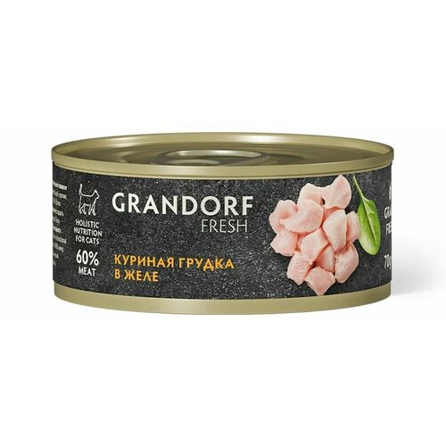 Влажный корм GRANDORF Fresh для кошек, куриной грудки, в желе, 70 г