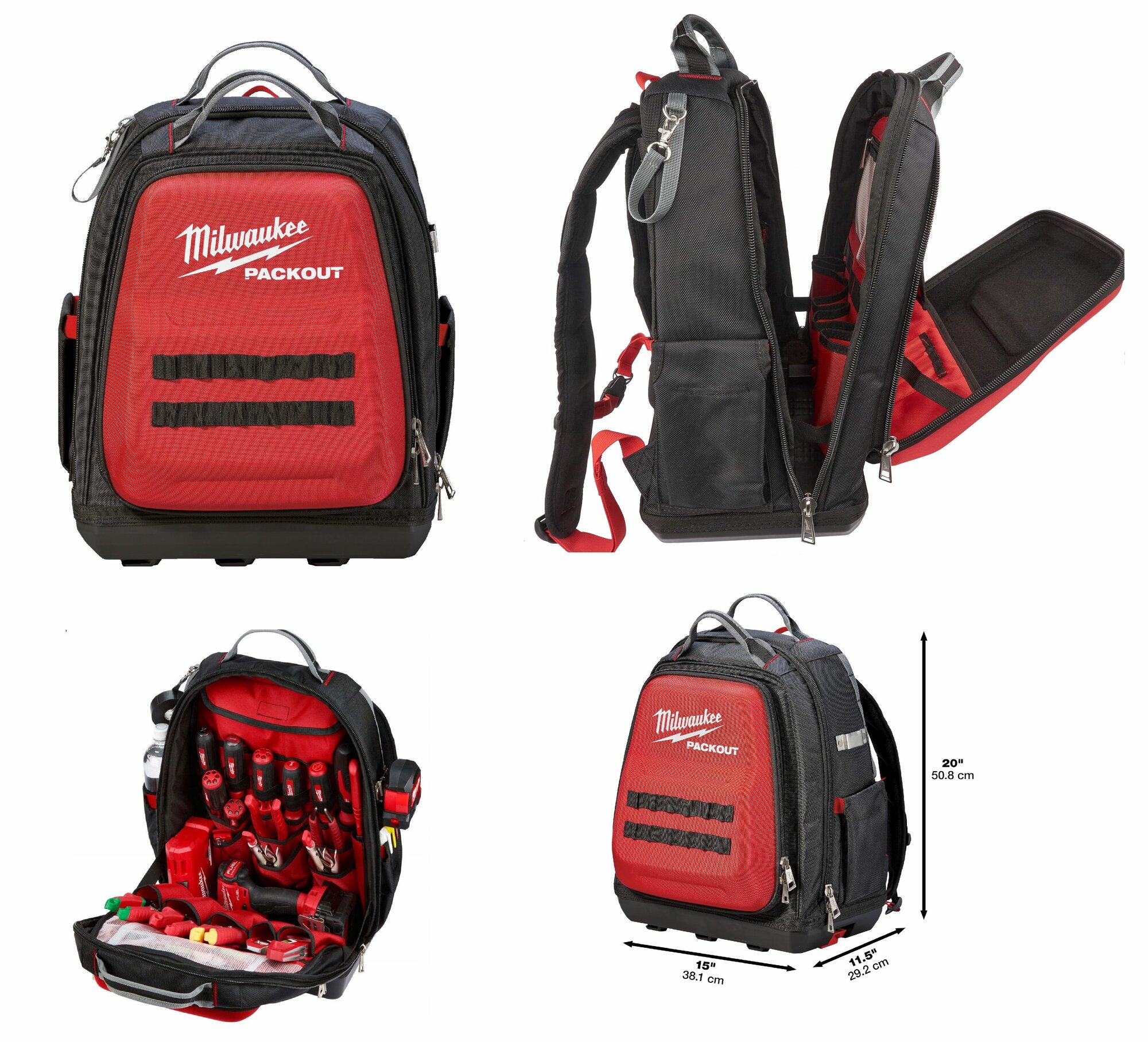 Рюкзак Milwaukee PACKOUT MILWAUKEE, нейлон, 48 отсеков, 380x240x500мм