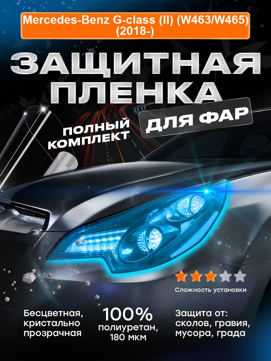 Плёнка для оклейки фар Mercedes-Benz G-class (II) (2018-)
