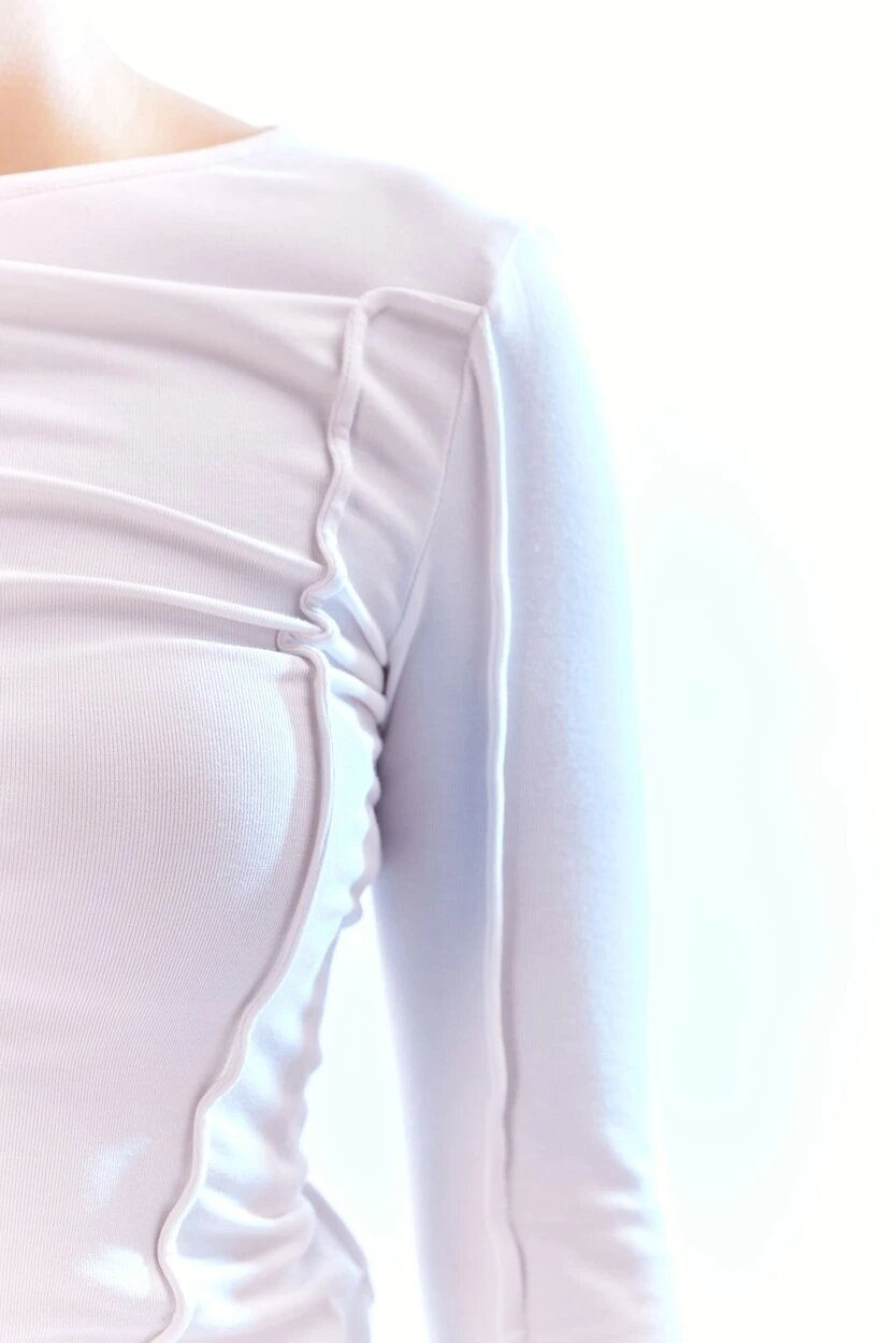 Лонгслив Selfie, размер L, , белый — фото 1