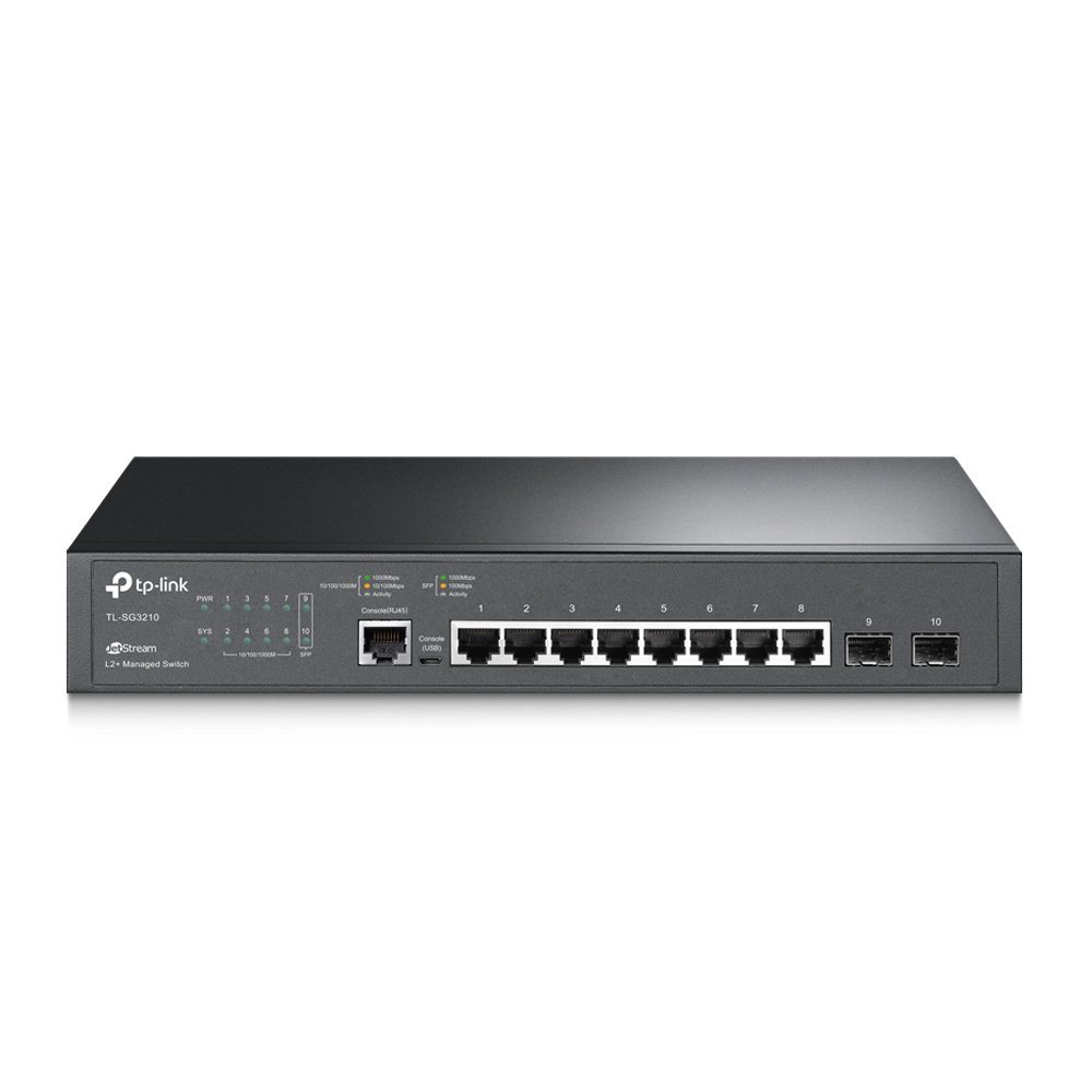 TP-Link Коммутатор/ JetStream 8-Port Gigabit L2 Managed Switch with 2 SFP Slots UKplug