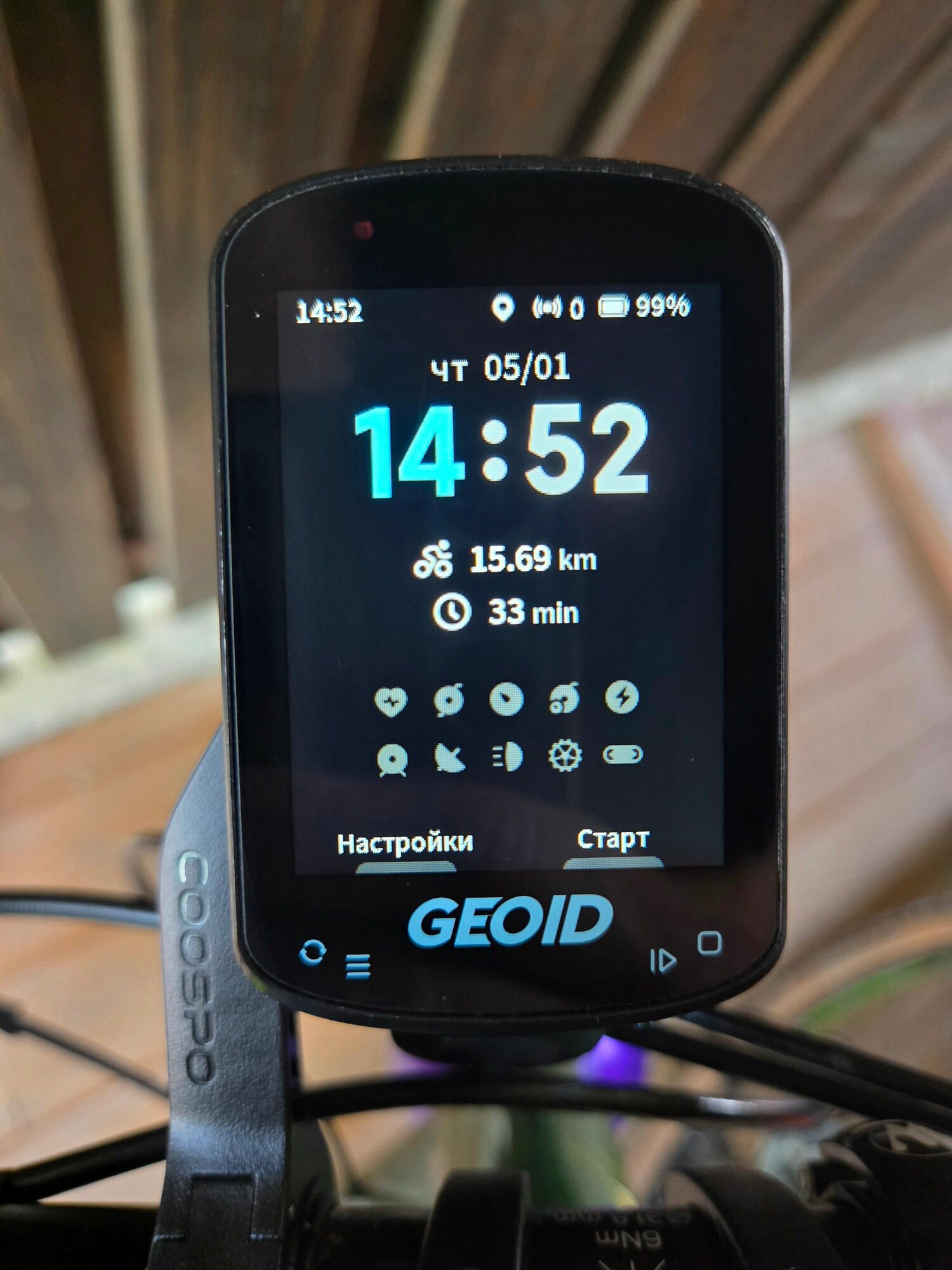Велокомпьютер Geoid CC600, 2.4" цветной дисплей, GPS/ГЛОНАСС, навигация, WiFi/Bluetooth, поддержка ANT+, Русский язык — фото 1